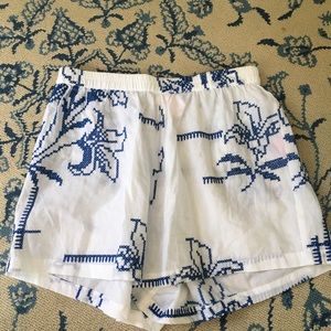 Patterned beach shorts